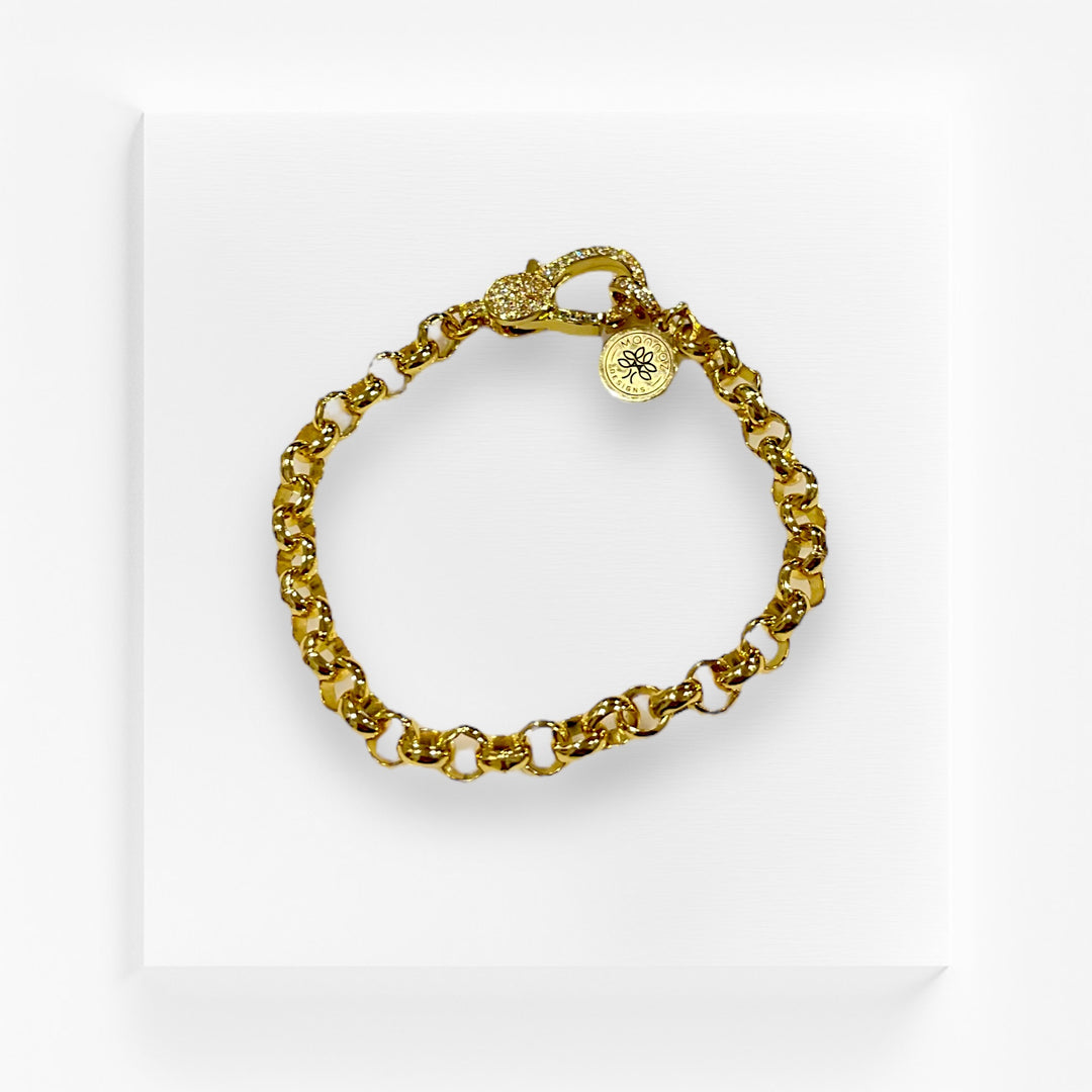 Mannaz Statement Gold Bracelet