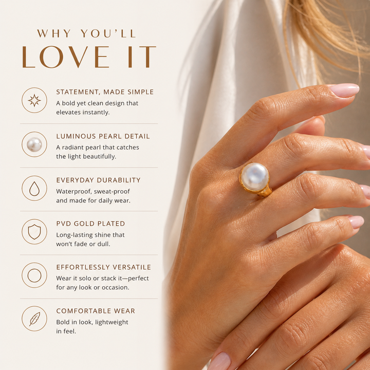 Sol Pearl Gold Ring
