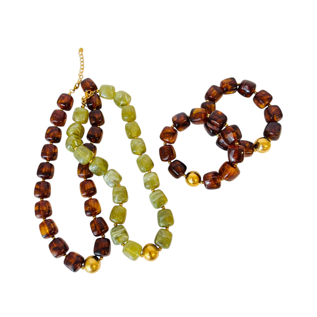 Amber Aura Chunky Necklace