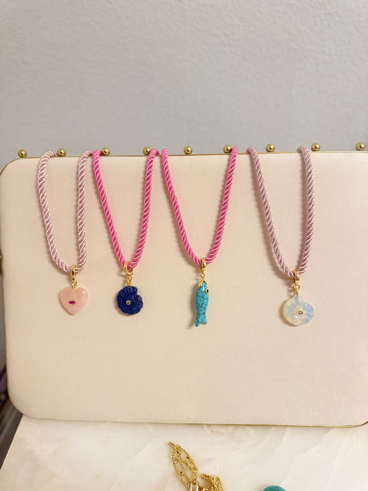 Lapis Lazuli Snail Pendant Necklace - Natural Stone Talisman