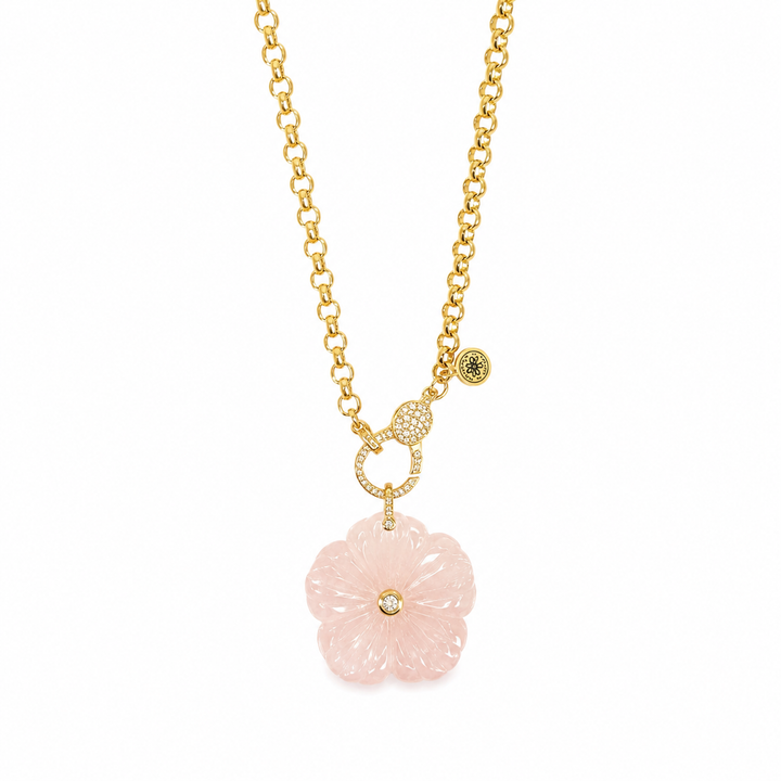 Flower Gemstone Necklace