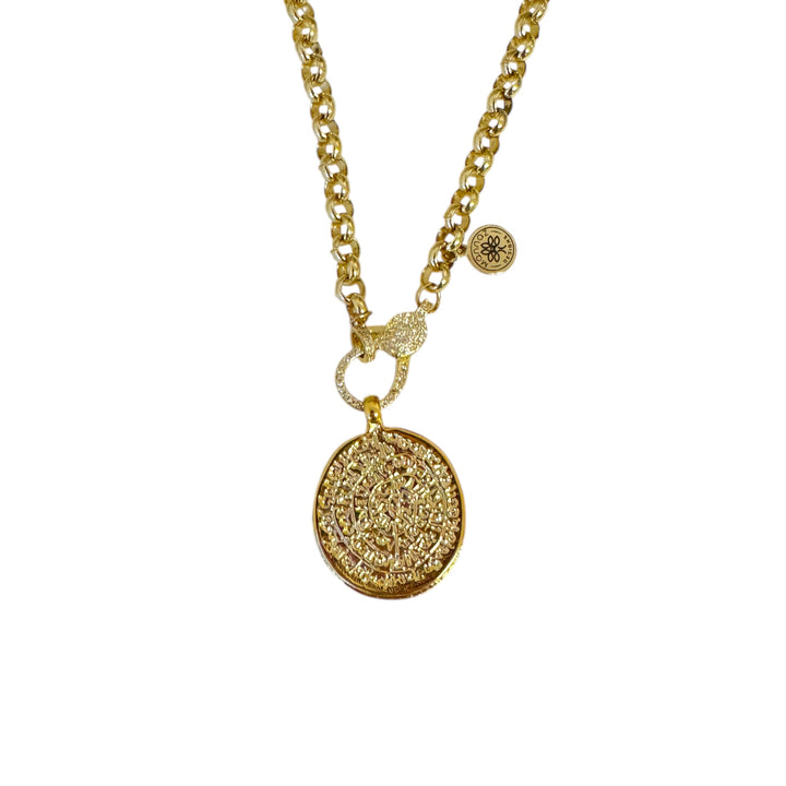 Ancient Calendar Gold Necklace