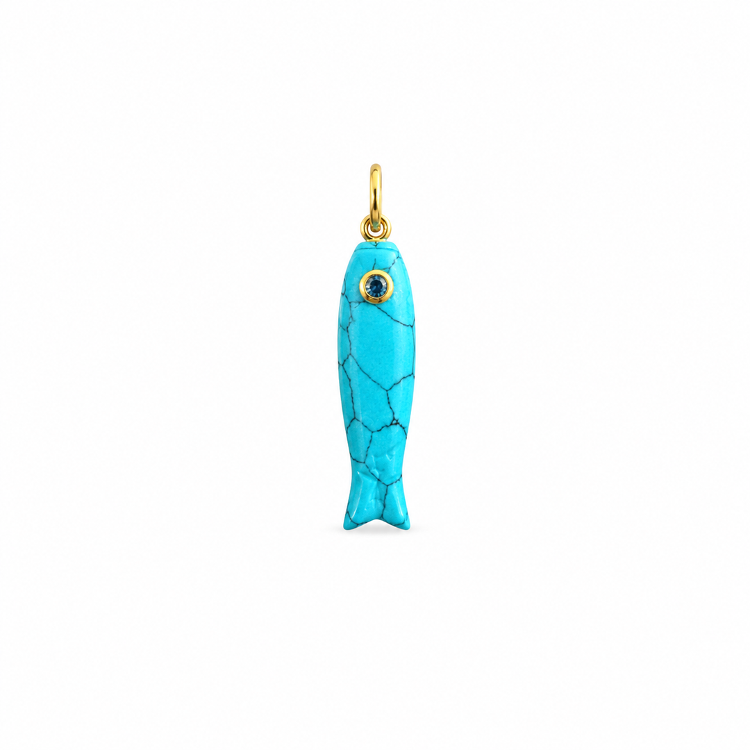 Gemstone Fish Pendant