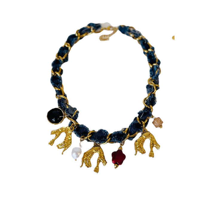 The Felline Denim Charm Necklace