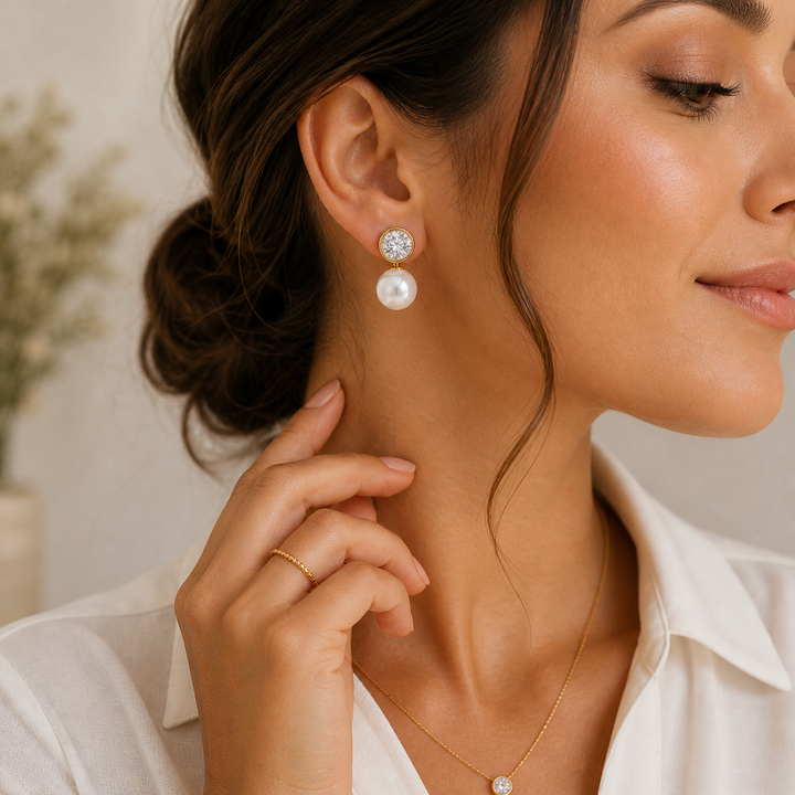 Luna Pearl Drop Earrings