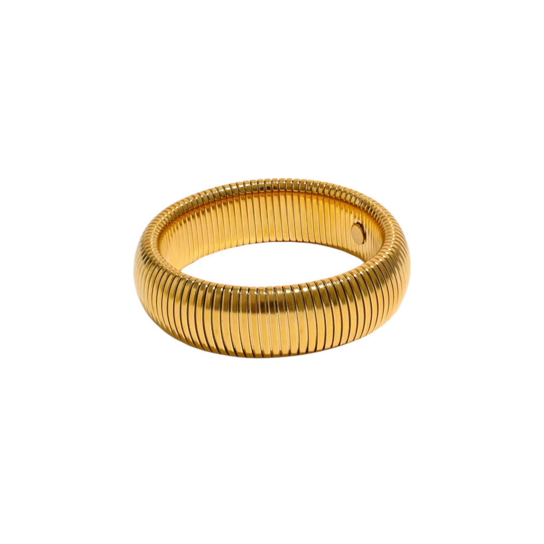 Sol Gold Waterproof Coil Bangle