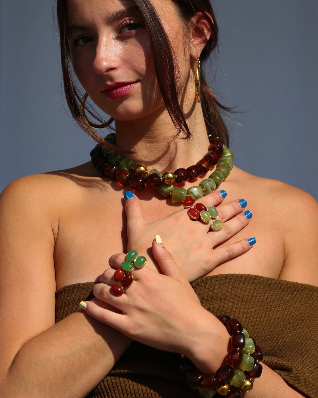 Amber Aura Chunky Necklace