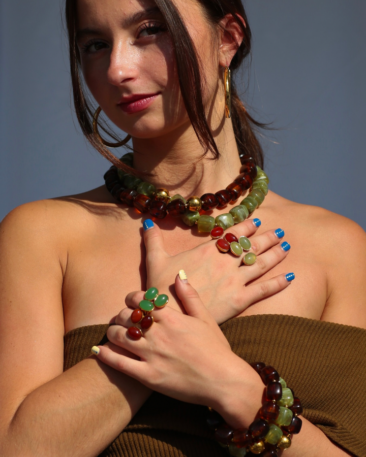Amber Aura Chunky Necklace