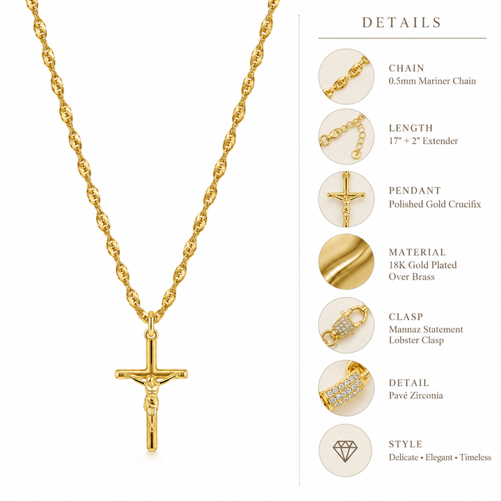 Gold Crucifix Necklace
