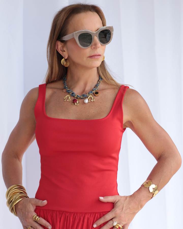 The Felline Denim Charm Necklace