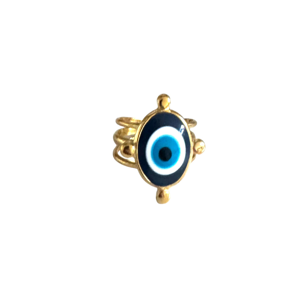 Evil Eye Gold Ring
