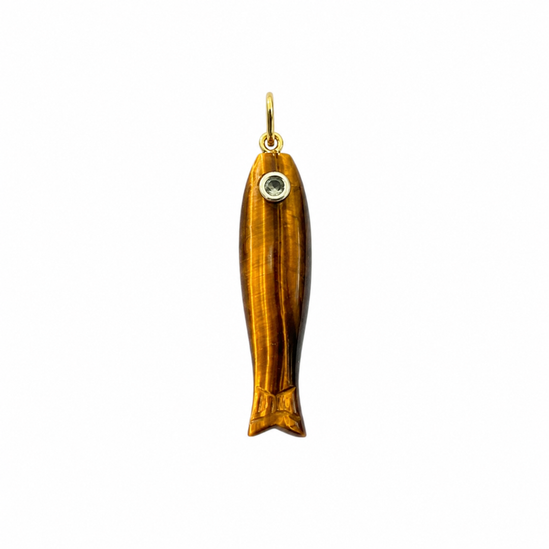 Gemstone Fish Pendant