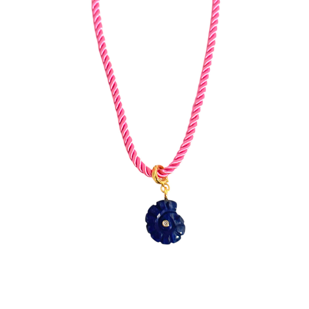 Lapis Lazuli Snail Pendant Necklace - Natural Stone Talisman