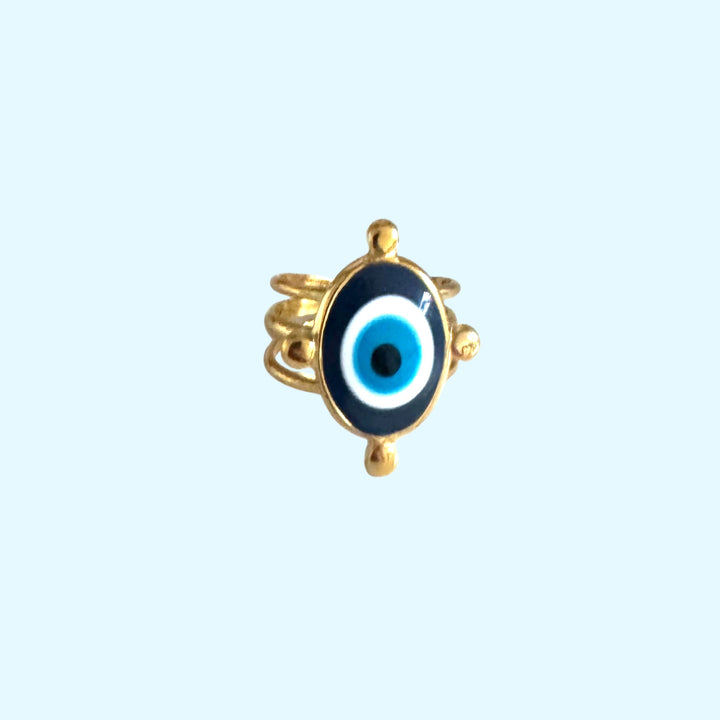 Evil Eye Gold Ring