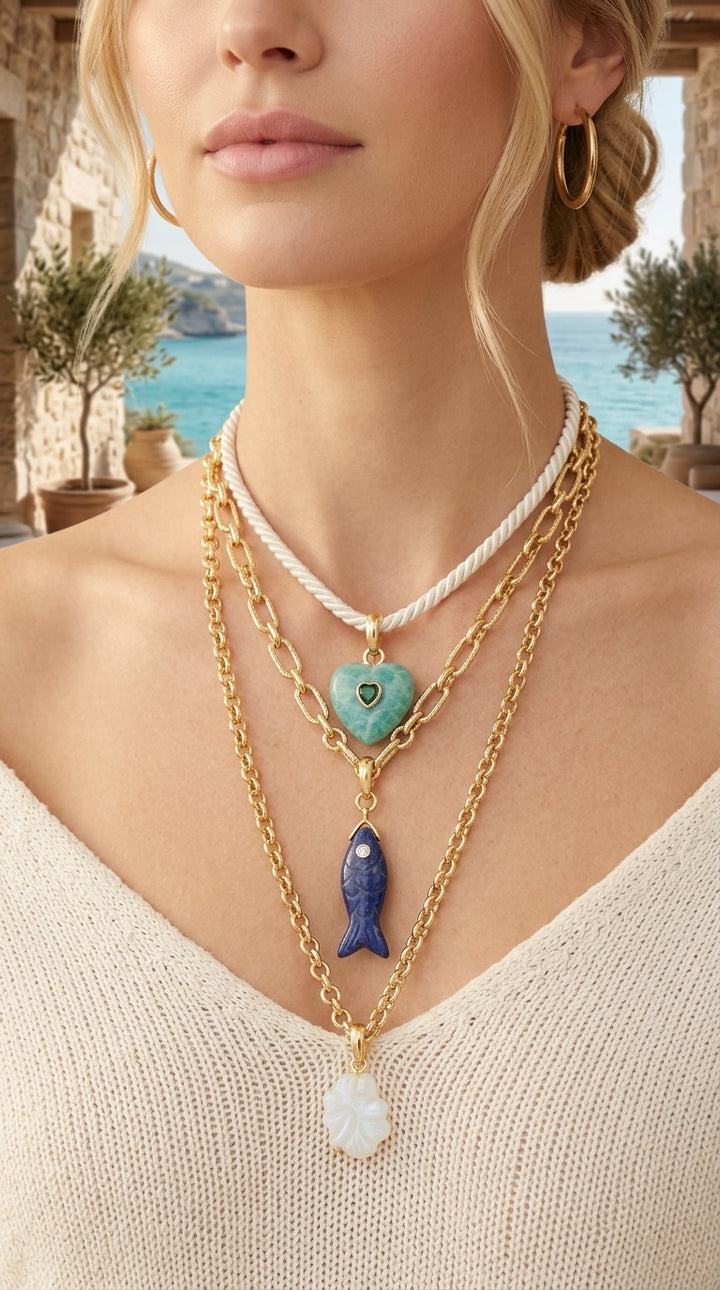 Lapis Fish Necklace | Wisdom &amp; Abundance Gemstone Jewelry