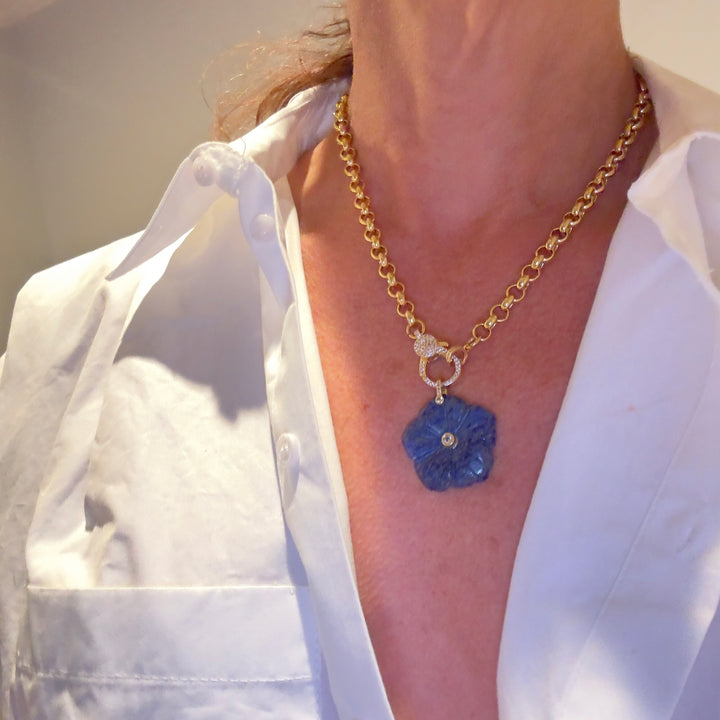 Flower Gemstone Necklace