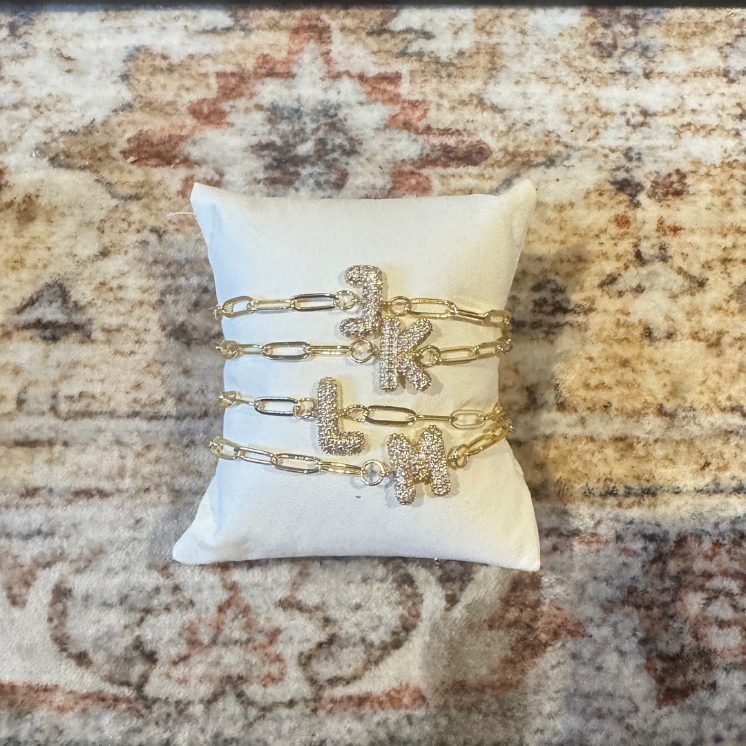 The Trendy Paper Clip Initial Balloon Bracelet