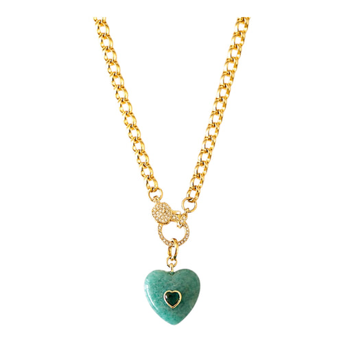Amanzonite Heart Necklace