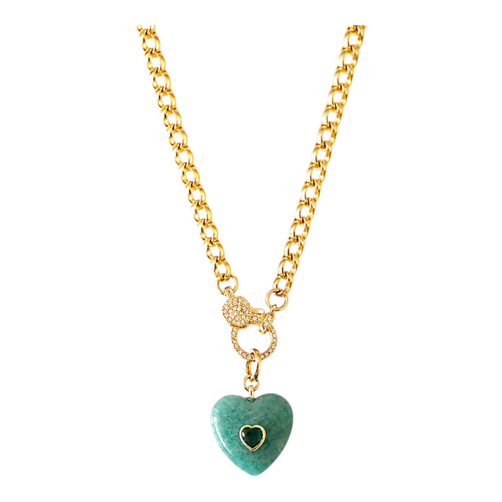 Amanzonite Heart Necklace