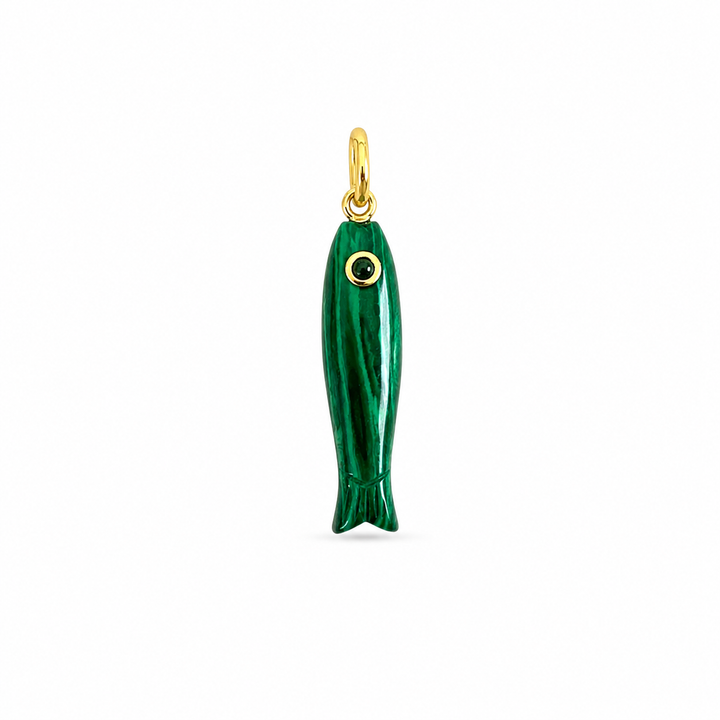 Gemstone Fish Pendant