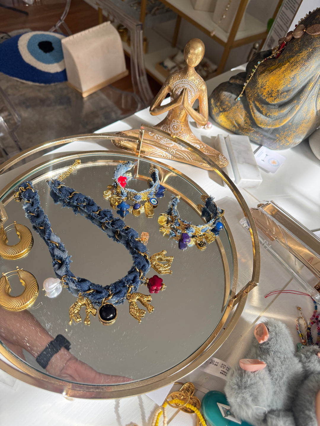 The Felline Denim Charm Necklace