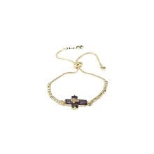 Cross Color Crystal Gold Bracelets