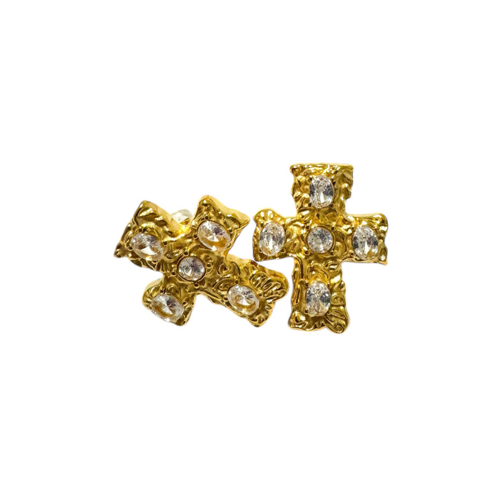 Catalina Cross Baroque Earrings