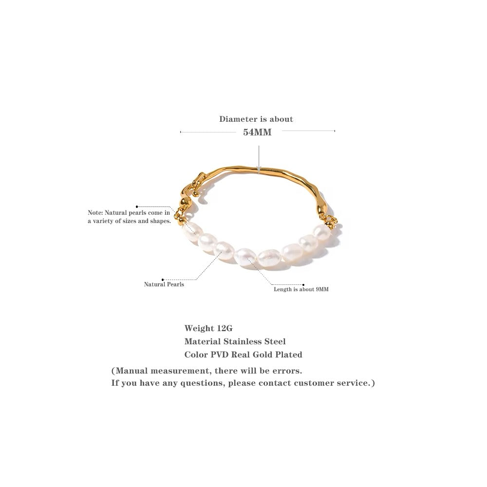 Pearl and Gold Bangle