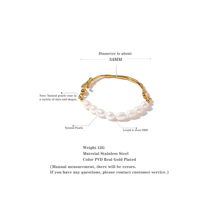 Pearl and Gold Bangle