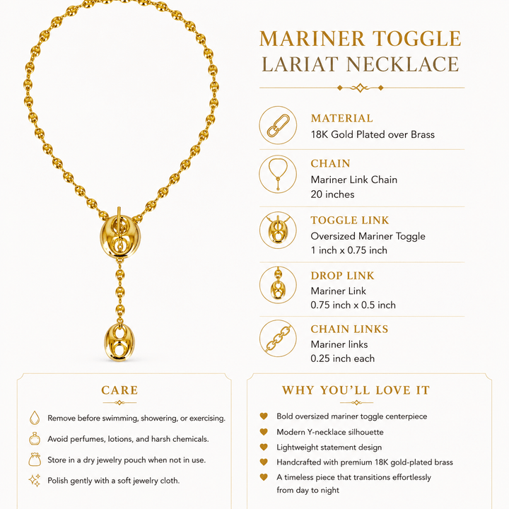 Gold Mariner Toggle Necklace