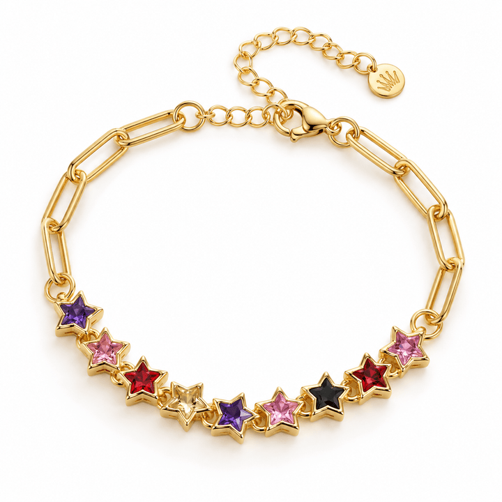 Rainbow Star Chain Bracelet