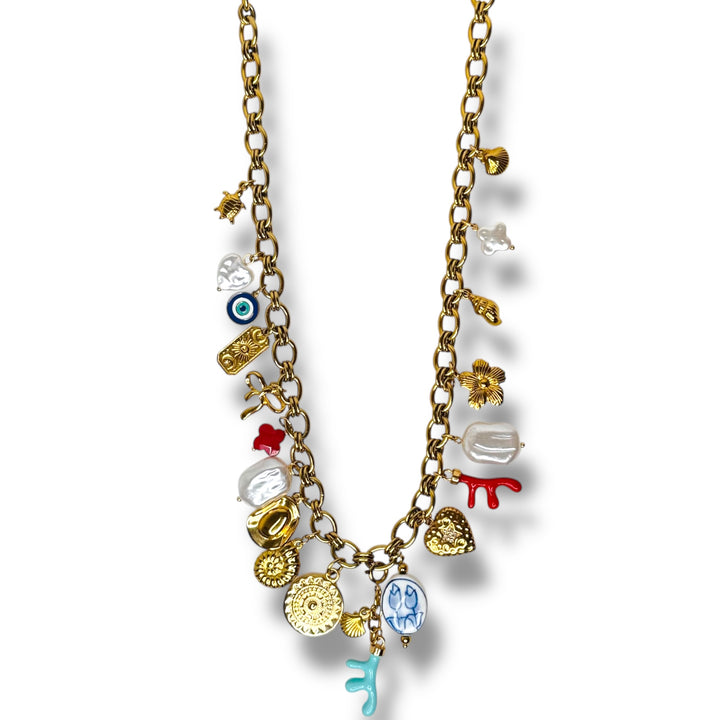 Magical Charm Belly Chain Necklace | Versatile Gold Jewelr