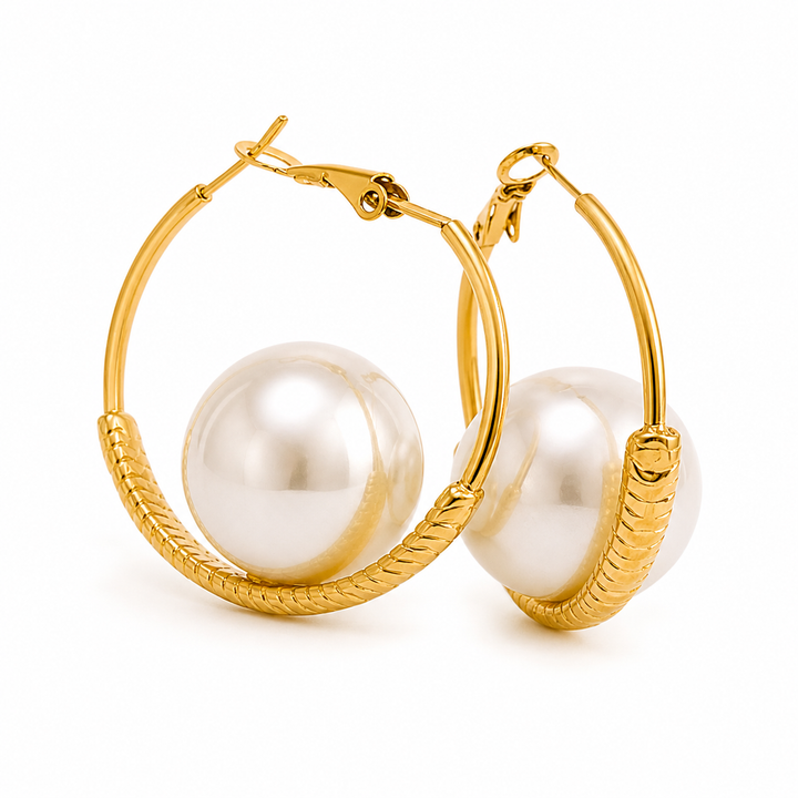 Sol Pearl Hoops