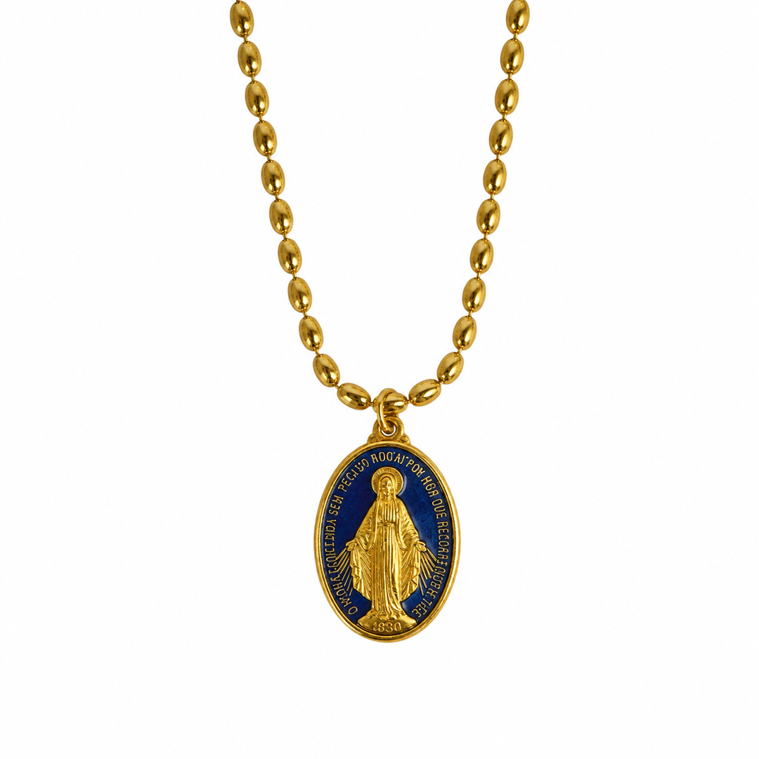 Miraculous Medal Necklace, Blessed at Basílica de la Milagrosa, Madrid