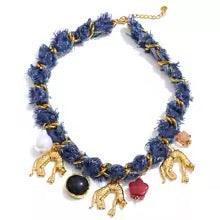 The Felline Denim Charm Necklace