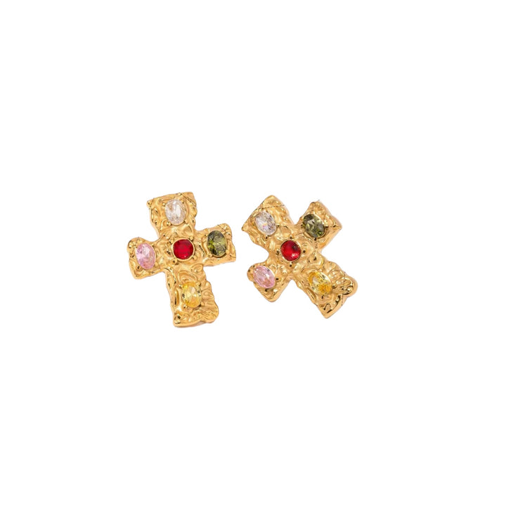 Catalina Cross Baroque Earrings