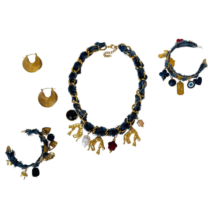 The Felline Denim Charm Necklace