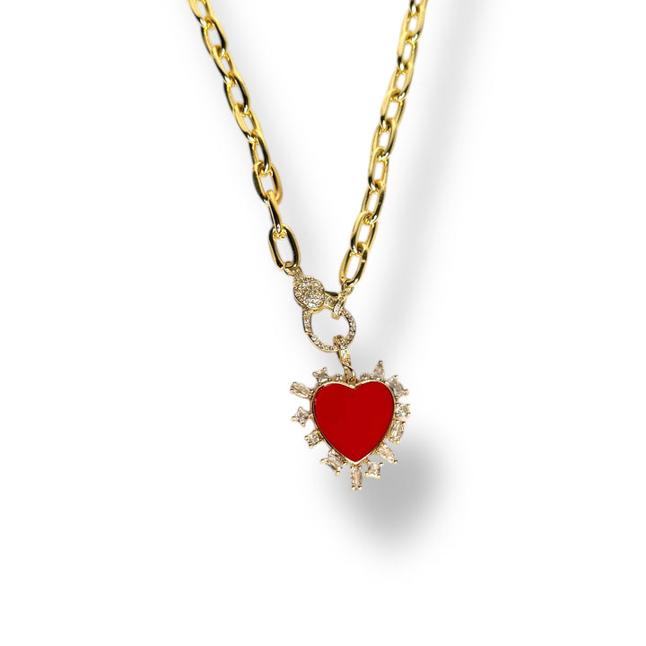 Love  Heart Red Pendant Necklace