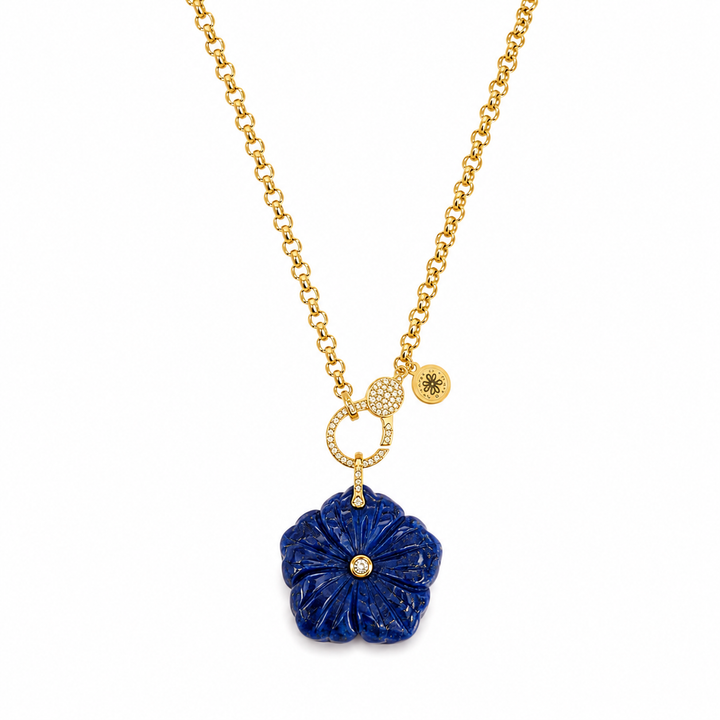 Flower Gemstone Necklace