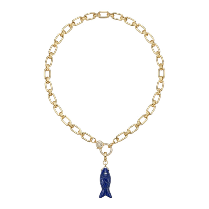 Lapis Fish Necklace | Wisdom &amp; Abundance Gemstone Jewelry