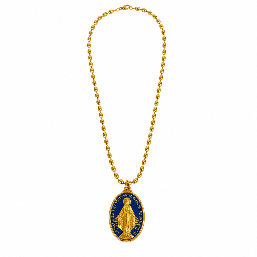 Miraculous Medal Necklace, Blessed at Basílica de la Milagrosa, Madrid