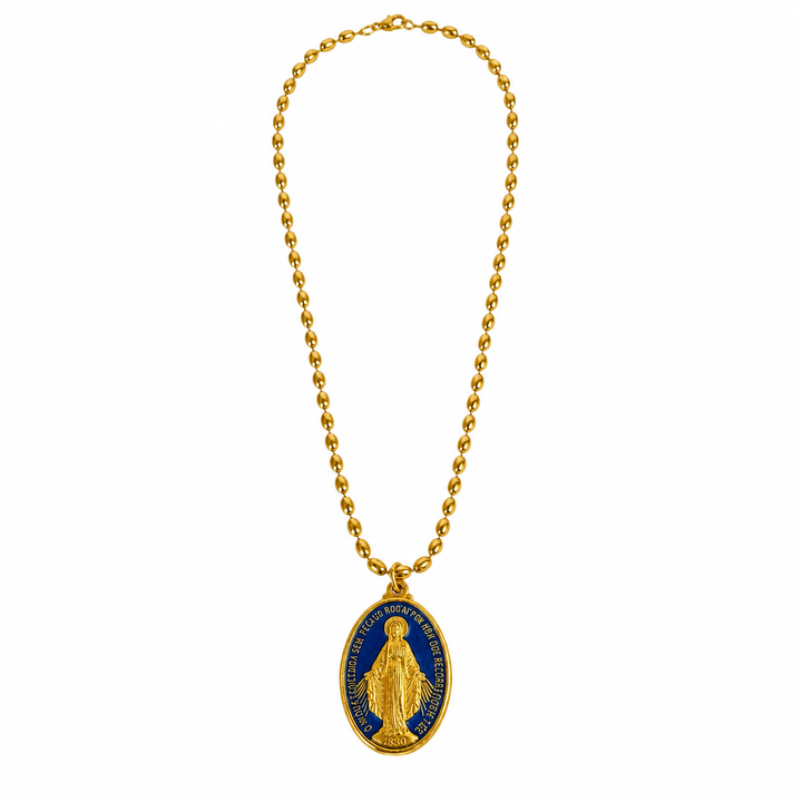 Miraculous Medal Necklace, Blessed at Basílica de la Milagrosa, Madrid