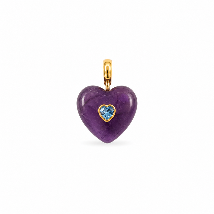 Amethyst Heart Pendant Necklace