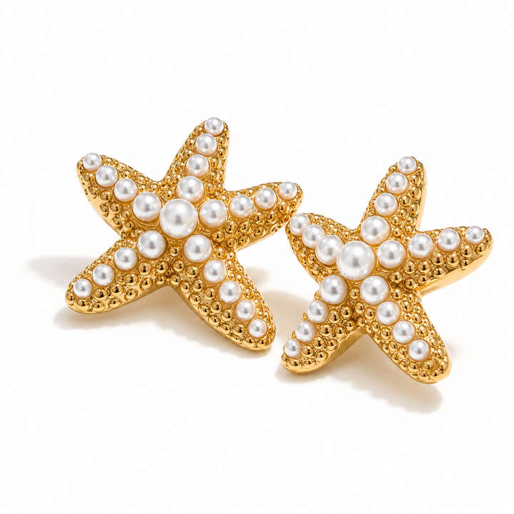 Pearl Starfish Earrings
