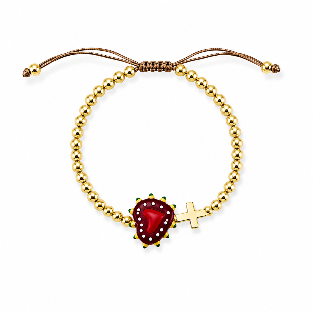 Sacred Heart Adjustable Bracelet | Catholic Faith Jewelry | Mannaz Designs