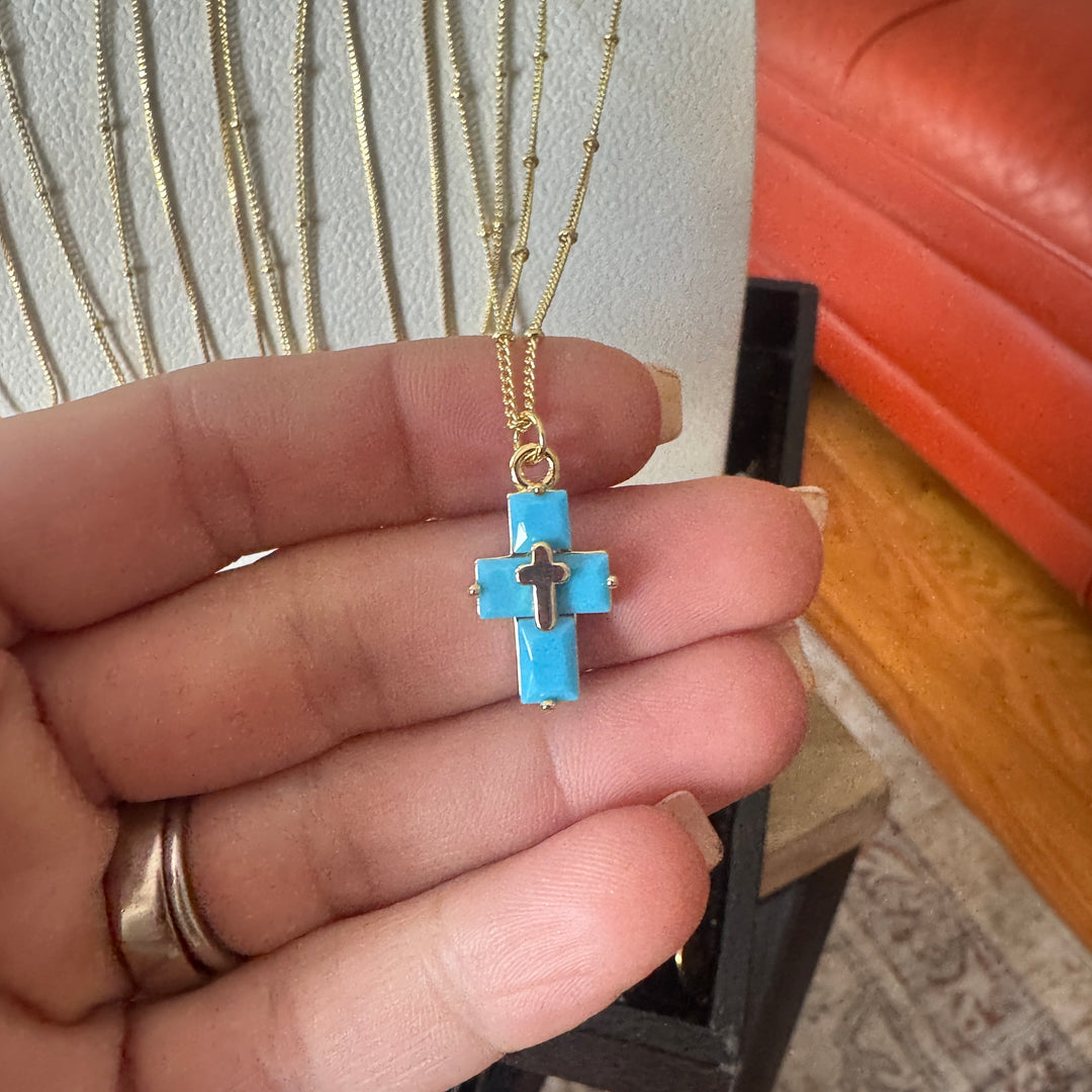 Dainty Crystal Cross Necklace