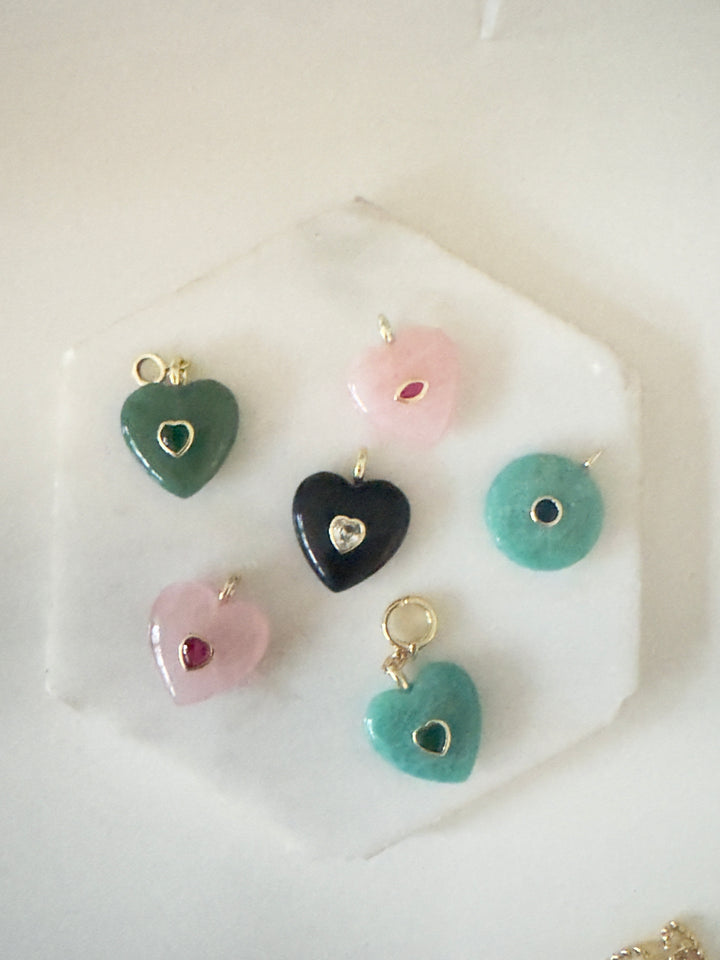 Gemstone Heart Pendant