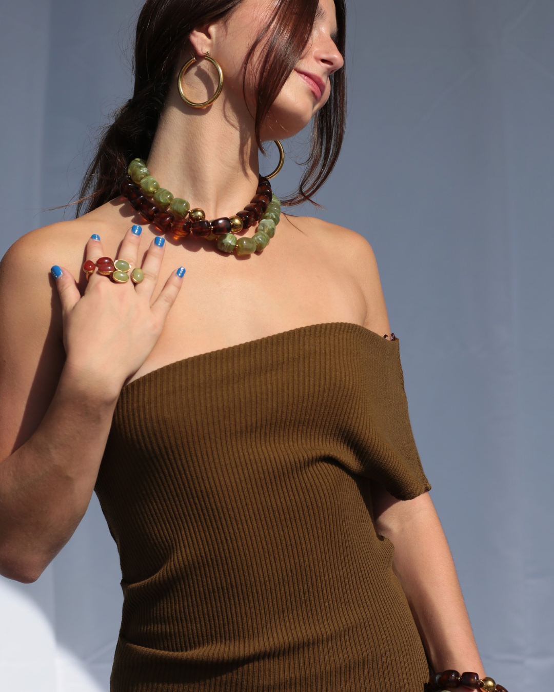 Amber Aura Chunky Necklace