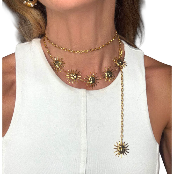 Sun Belly Chain & Double Necklace Versatile