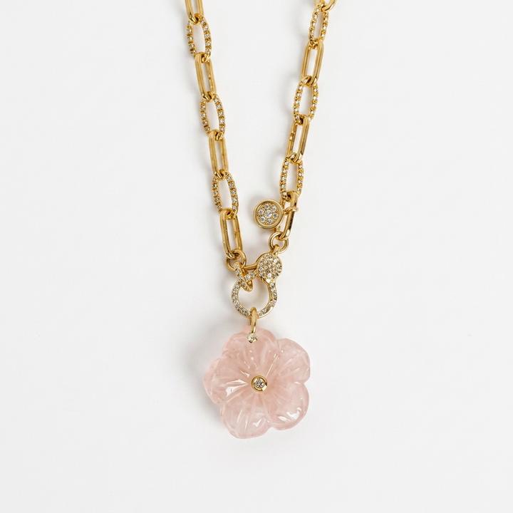 Flower Gemstone Necklace